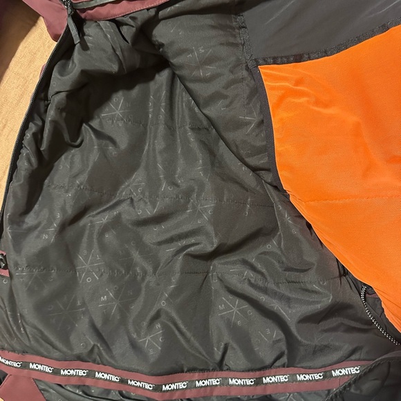 Montec Burgundy Hooded Ski Jacket - Picture 6 of 8